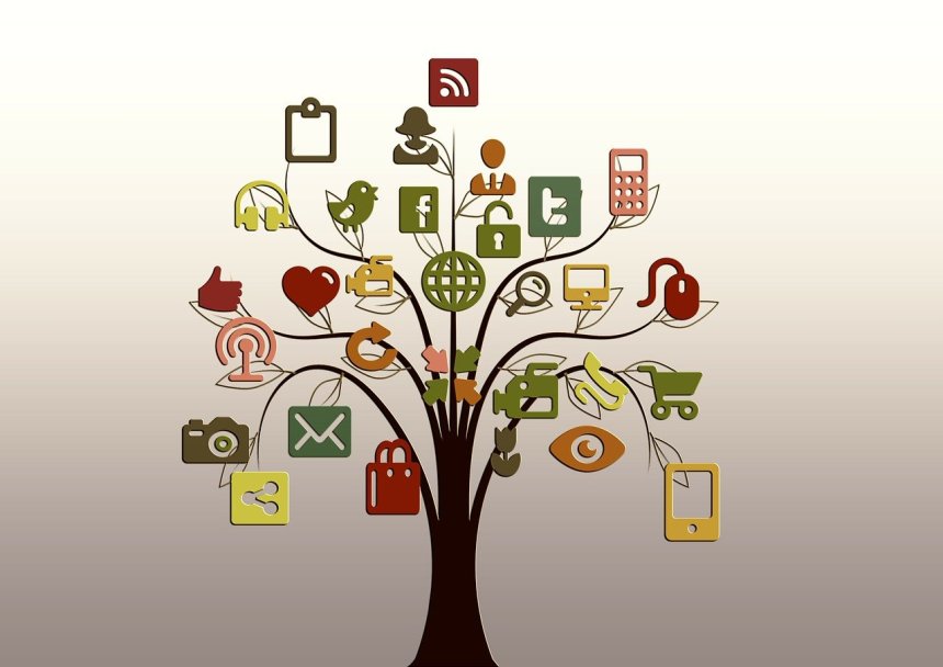 different types of social media apps connected together