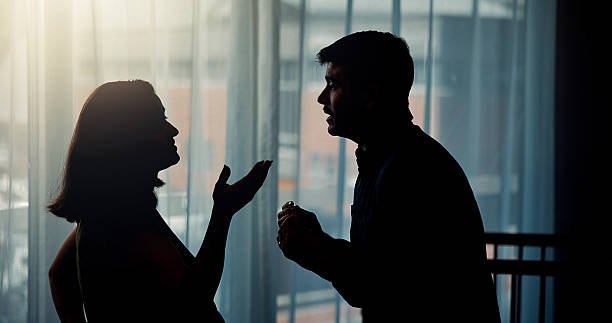 husband and wife arguing